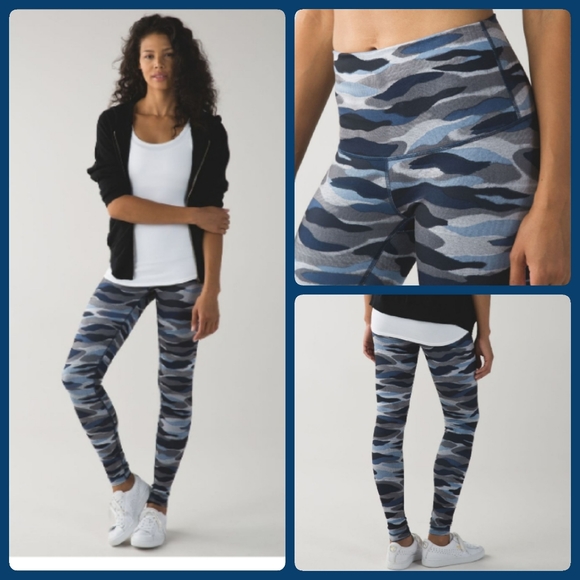 Lululemon Mini Coast Camo Wunder Under Tights - Picture 1 of 12